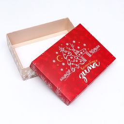 Коробка новогодняя подарочная складная «Снежинки», 21×15×5.5 см