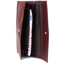 Портмоне женское Croco-ПР-954 натуральная кожа 3 отд, 17 карм, бордо флотер (120) 209306  фото 3