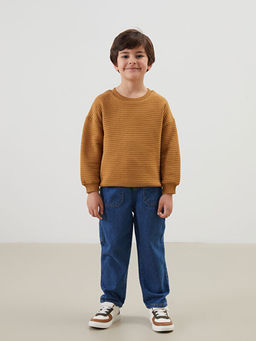 Bisiklet Yaka Basic Erkek Bebek Sweatshirt