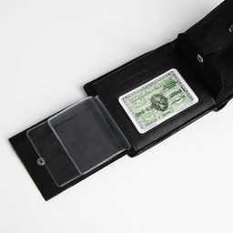 Портмоне мужское на магните, отдел для купюр, для карт, для монет, чёрное