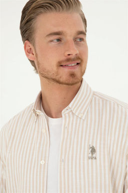 U. S. Polo Assn / Мужская рубашка с длинным рукавом Stone - U.s. polo assn фото 2