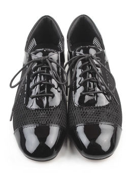 03-H17C-30AG BLACK Полуботинки женские (натуральная кожа)