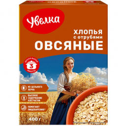 У Хлопья овсяные быстр с пшеничн отруб 400г (3мин.)