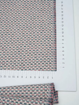 Шерсть пальтово-костюмная Твид Букле цв.молочный/розовый, ш.1.55м, шерсть-50%, п/э-50%, 430гр/м.кв - Купава фото 7