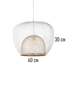 Светильник потолочный BayerLux Margarethe, 1×40 Вт, Е27, белый/золото, 35×35×36 см