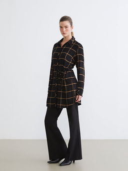 Beli Ku?akl? Ekose Kad?n G?mlek Tunik