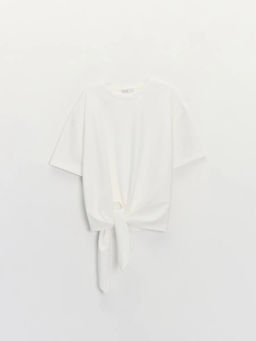 Футболка из хлопка с узлом ZR2605023409-2 / Zarina