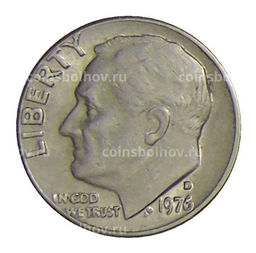 Монета 1 дайм (10 центов) 1976 года D США