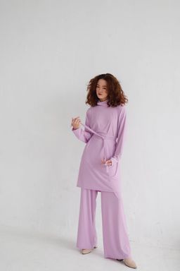 7389 Костюм трикотажный в стиле бохо лавандовый - Martichelli фото 7