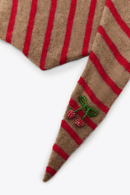 CHERRY STRIPE KNITTED BANDANA - Zara фото 3