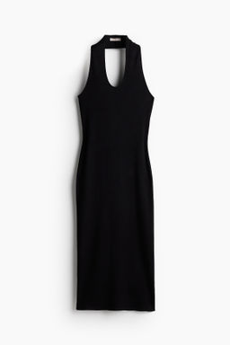 Vestido ajustado con escote halter