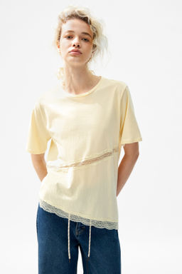 Camiseta con ribete de encaje - H&m фото 7