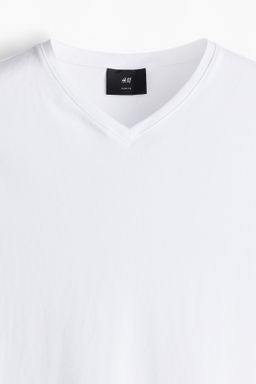 Pack de 5 camisetas con cuello de pico Slim Fit - H&m фото 4