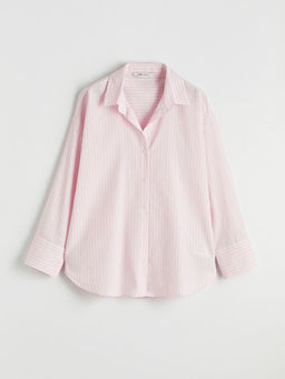 ?izgili Oversize Oxford Kad?n G?mlek