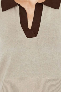 Tas Polo Yaka T-Shirt Gorunumlu Bluz TWOSS24BZ00273