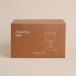 Бокалы для вина SL Home «Ларго», 300 мл, 9×17 см, набор 6 шт., стекло, прозрачные