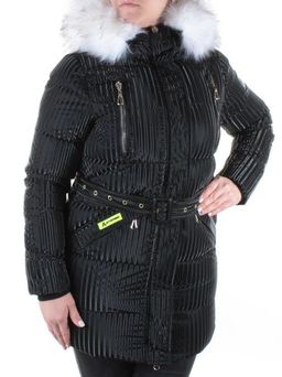 2037 BLACK Куртка зимняя облегченная женская Yixiangyuan