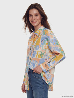 Desenli Oversize Kad?n G?mlek Tunik