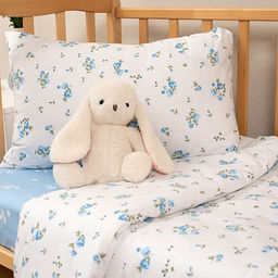 КПБ детский Simple life, поплин, Мильфлёр (голубой) ВБ Пододеяльник 112х147; простыня 150x190;наволочка 40х60 (1шт) Ясельный