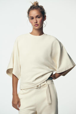 RUSTIC SHORT SLEEVE SWEATSHIRT - Zara фото 3