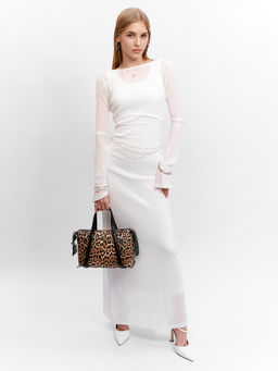 LACCOMA сумка Y2066-4-леопард матовый натуральная кожа полиэстер  фото 8