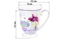 Кружка 300 мл 11*8*11 см Лаванда на ножке, NEW BONE CHINA - Elan gallery фото 2