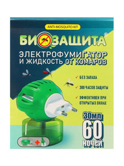 Комплект от комаров ОБОРОНХИМ фумигатор+жидкость
