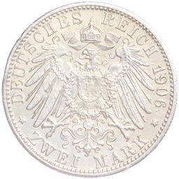 2 марки 1906 года Германия (Баден) 50 лет свадьбе Фридриха I и Луизы Прусской