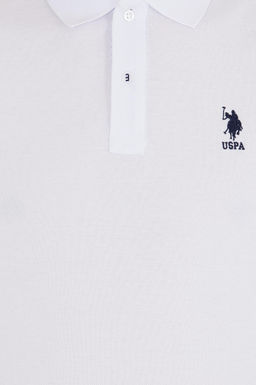 U. S. Polo Assn Мужская белая базовая футболка с воротником-поло - U.s. polo assn фото 7