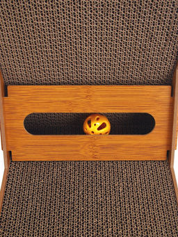 Когтеточка-лежанка Пижон из гофрокартона с кошачьей мятой Хочу-Точу, 604025 см фото 7