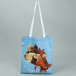 Шоппер Санкт-Петербург, коллаж, 35 х 40 см