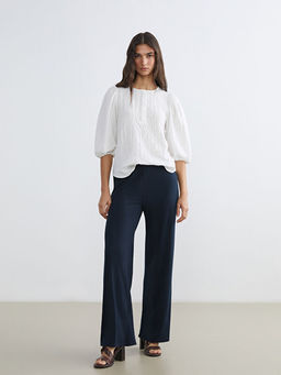 Beli Lastikli Dokulu Kad?n Pantolon