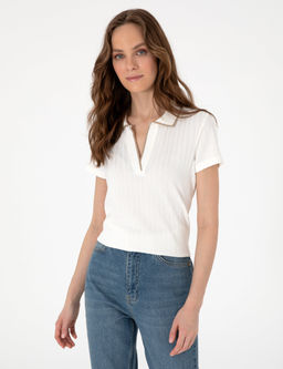 Ekru Slim Fit Basic Ti__rt