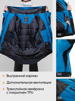 Куртка мужская "Saimaa" аквамарин