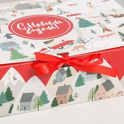 Складная коробка подарочная Новогодние истории,31 24,5 9 см - Дарите счастье фото 2