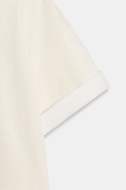 CAMISETA HEAVY COTTON MANGA CORTA / Crudo - Zara фото 7