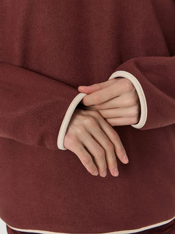 Толстовка женская коричневая из флиса