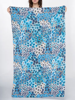 Большой, мягкий, тонкий и очень нежный двусторонний палантин с рисунком - Tantino фото 8