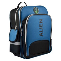 Рюкзак школьный арт.59283/ 10 ИНОПЛАНЕТЯНЕ (29х38х14 см, полиэстер, резиновая нашивка, шелкография,