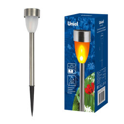 USL-S-187/MM360 METAL TORCH Садовый светильник на солнечной батарее Металлический факел. 10 светодиодов. Эффект пламени. 1*ААA Ni-Mh аккумулятор в/к. IP44. TM Uniel - Volpe фото 11