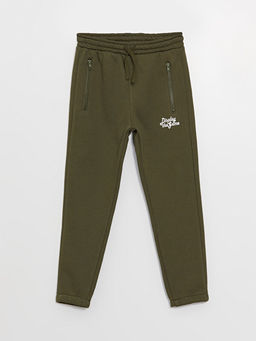 Beli Lastikli Bask?l? Erkek ?ocuk Jogger E?ofman Alt?