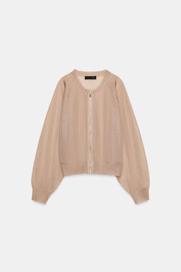CHAQUETA BOMBER PUNTO / Beige - Zara фото 9