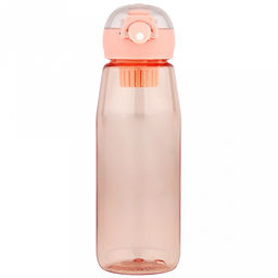 Бутылка пластмассовая для воды (напитков), набор 2 штуки: 0,95л д8см h25,5см, герметичная, закручивающаяся крышка с поильником, с кнопкой-фиксатором, силиконовый подвес, фильтр; 2,7л д11,9см h31см, герметичная, закручивающаяся крышка с поильником, с - Домашняя мода фото 3