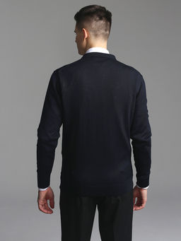 Джемпер мужской с воротником поло GREG G129-EV (т.синий)  фото 5