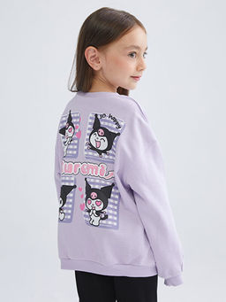 Kuromi Bask?l? K?z ?ocuk Sweatshirt ve Tayt