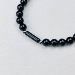 Браслет из черного Агата и Гематита 19 см