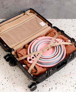 Складной силиконовый тазик, цвет микс