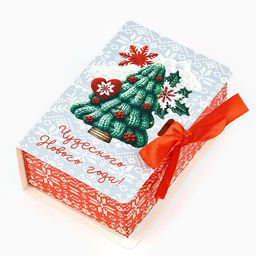 Цена за 2 шт. Складная новогодняя коробка-книга «Ёлочка», 12×8×4.5 см