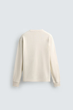 CAMISETA ESTRUCTURA WAFFLE N?MERO / Crudo - Zara фото 8