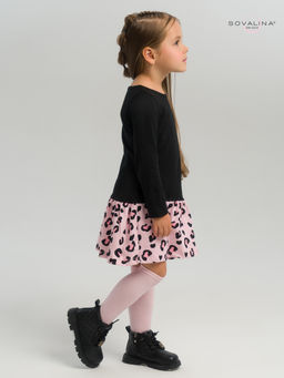 Платье Алиса дл/р черный-нежный леопард - Sovalina фото 32